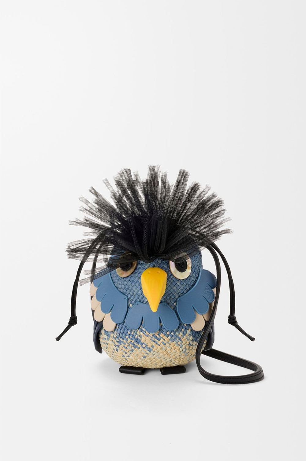 Loewe Сумка Bird в форме птицы из пальмы и телячьей кожи, синий