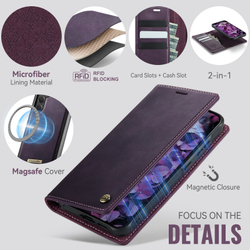 Чехол-кошелек CaseMe 2 in 1 MagSafe Samsung Galaxy S24 FE