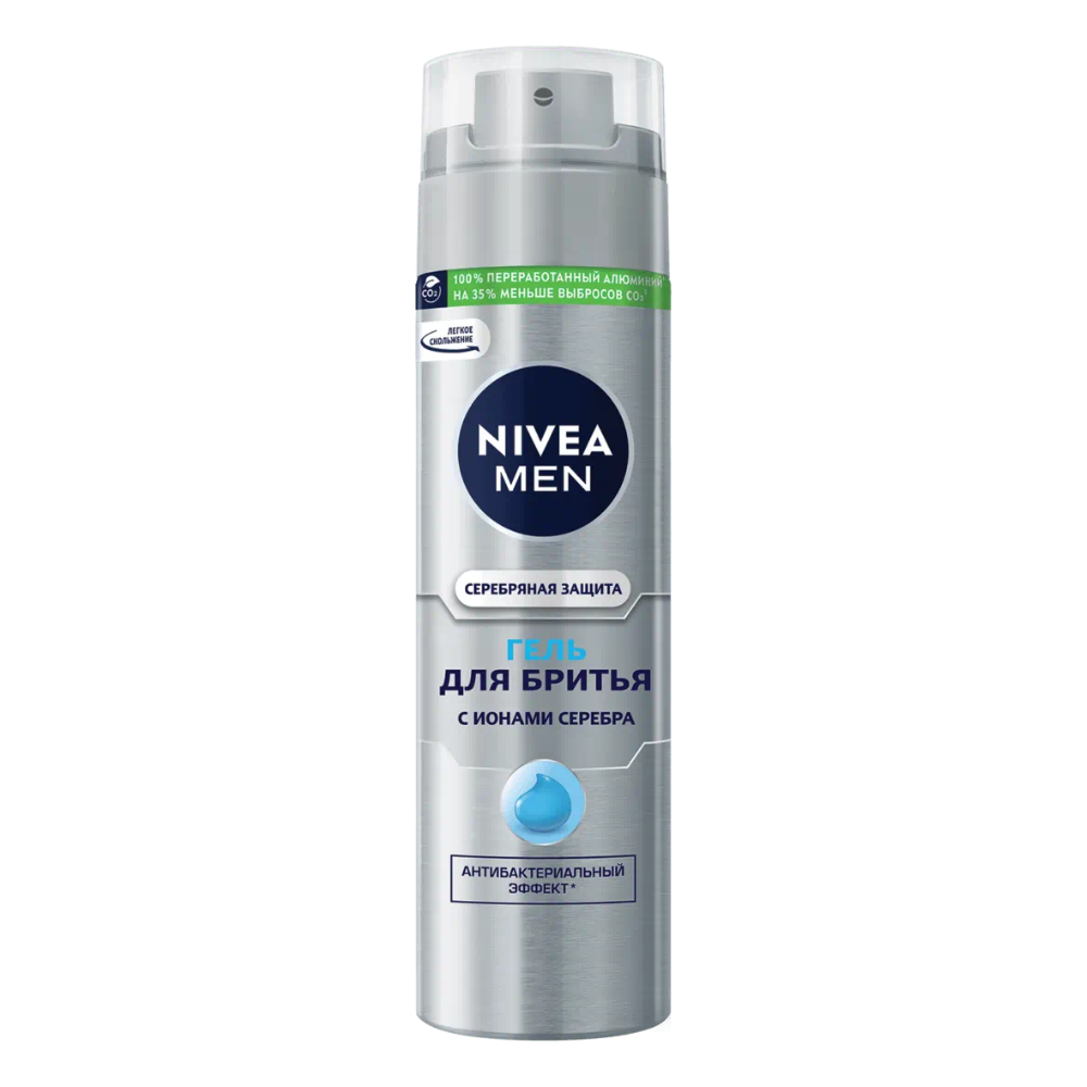 Гель для бритья Nivea Men Silver protect 200 мл