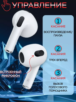 Беспроводные наушники TWS AirPod 3 AAA (белый) с лого