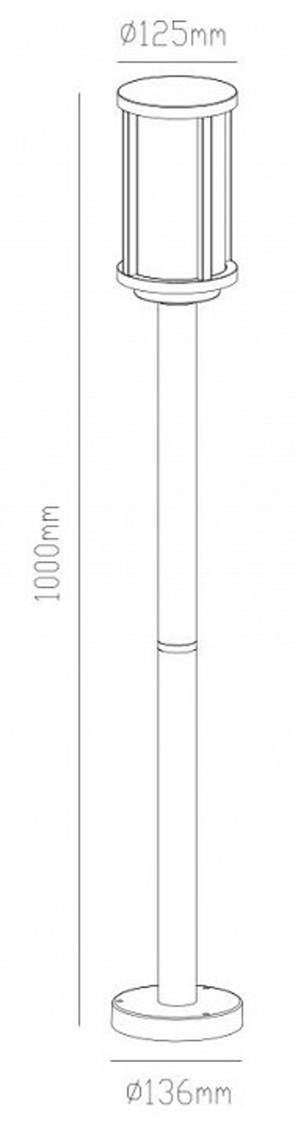 Наземный высокий светильник Arte Lamp Toronto A1036PA-1BK