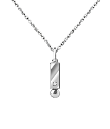 Подвес из серебра со вставками из выращенного бриллианта