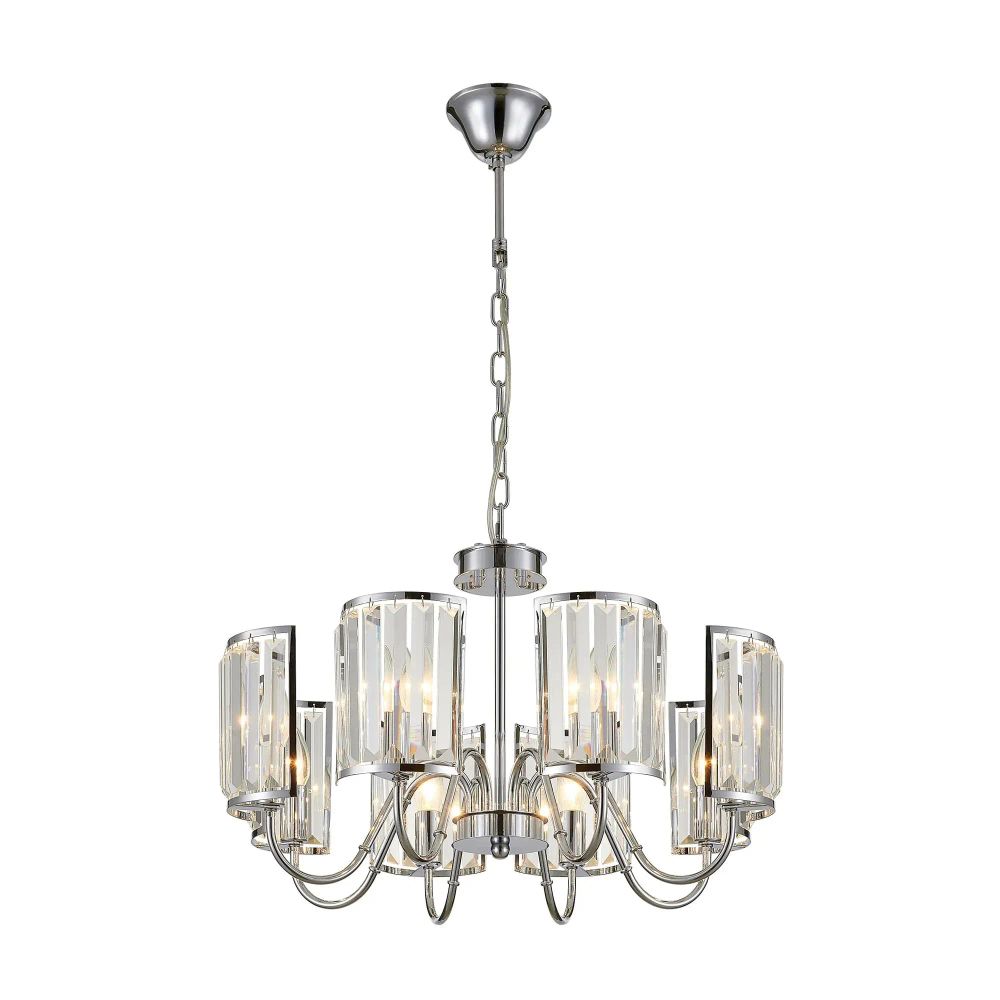 Citilux Грета CL333181 Люстра хрустальная подвесная Хром