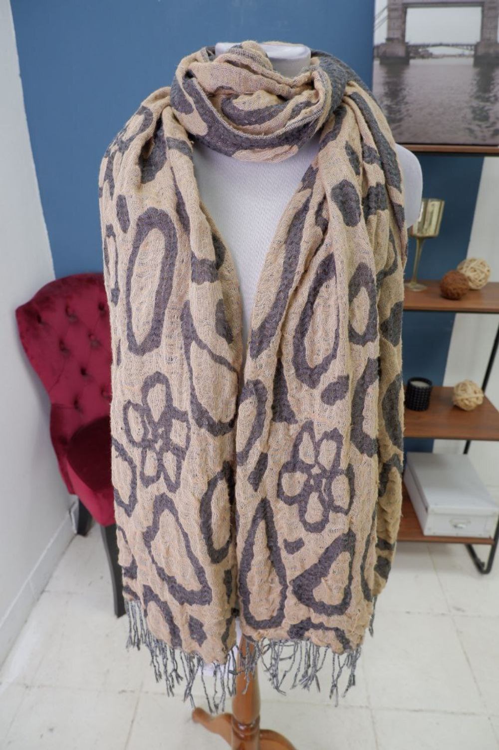 Шарф длинный