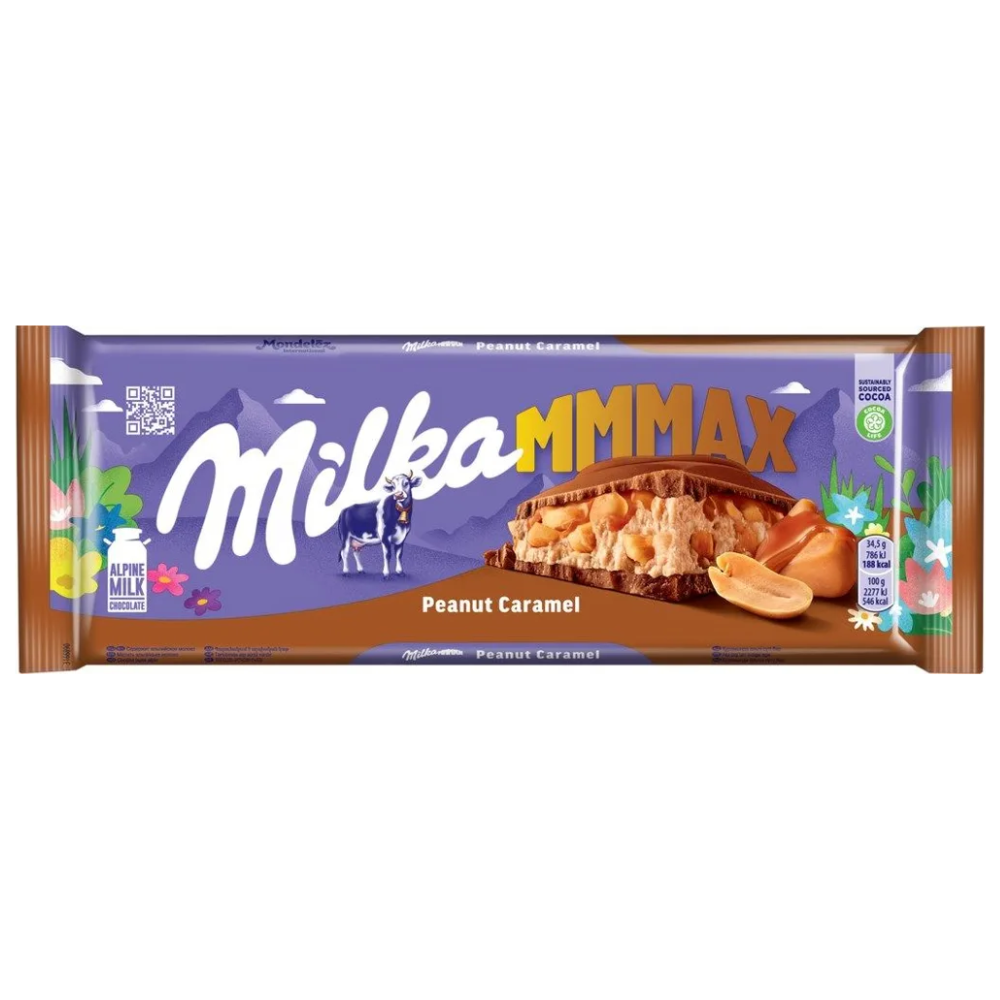 Шоколад Milka Almond Caramel с миндальной начинкой и кусочками 300 гр