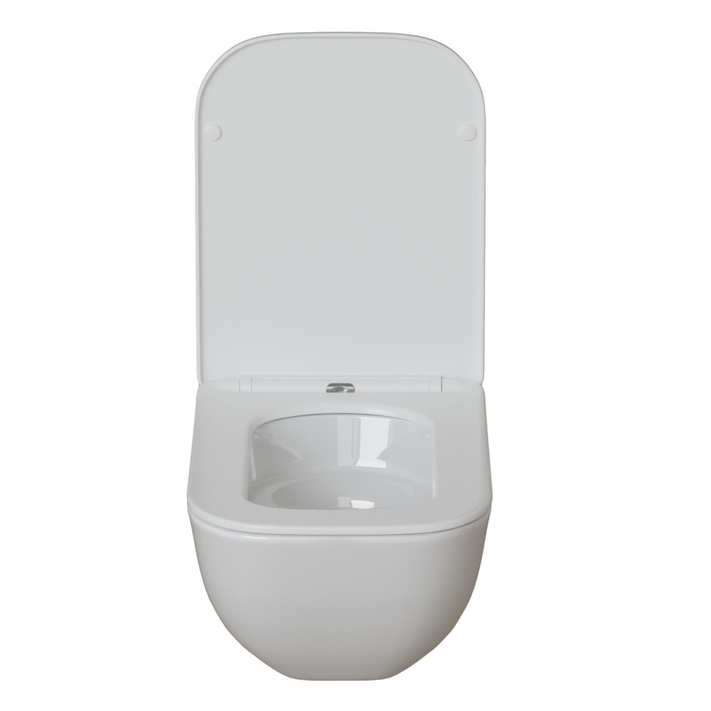 Унитаз подвесной безободковый WAVE LETI Tornado3.0 сид. дюропласт, м/л, быстр, БЕЛЫЙ глянец (XL)