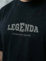 Футболка оверсайз хлопковая черная Legenda Клятва