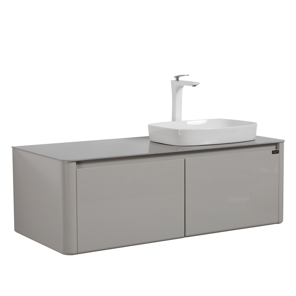 Тумба с раковиной Black&White Universe 120 см U915.1200 R glossy light grey