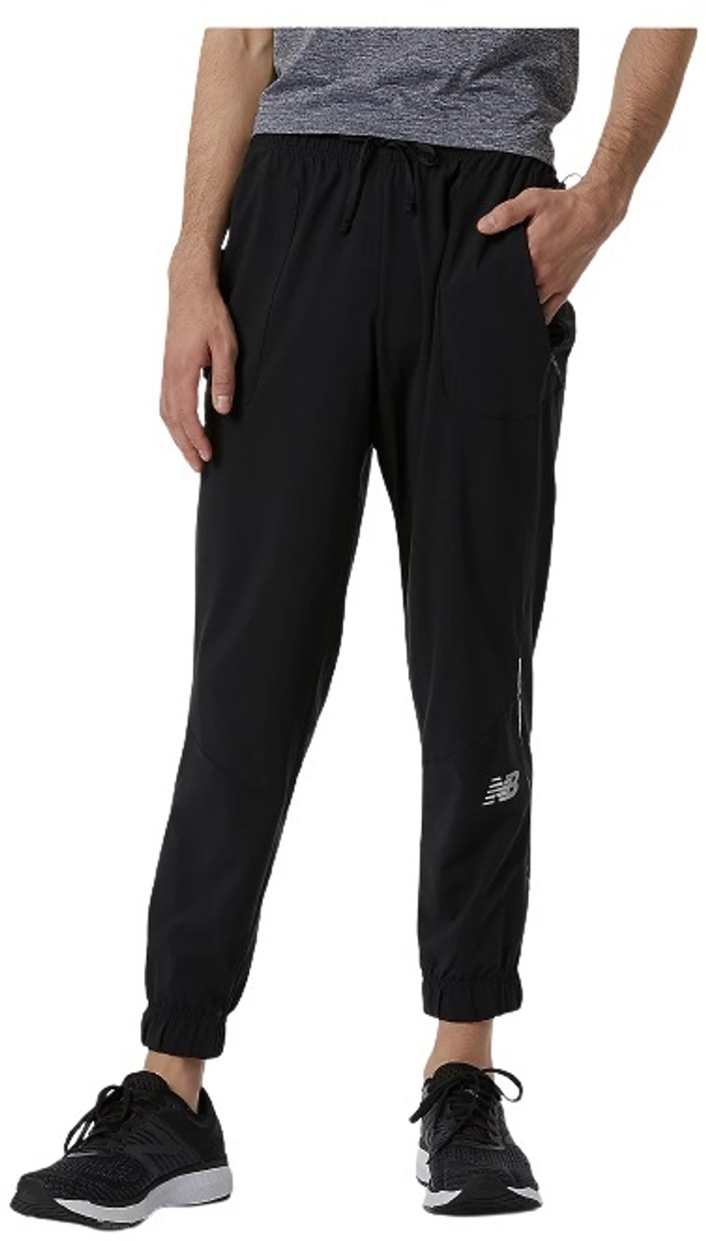 Мужские теннисные штаны New Balance Impact Run Pant - black
