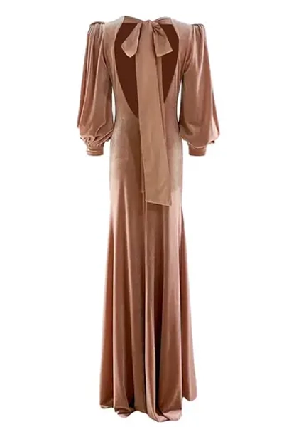 Платье бархатное с открытой спиной