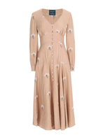 Платье FLOWER, бежевое