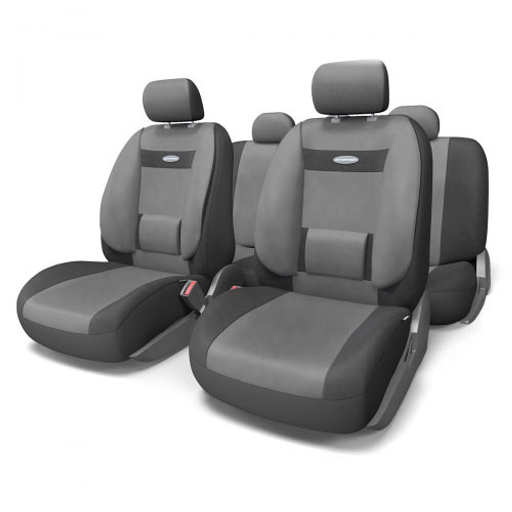 Авточехлы AUTOPROFI COMFORT COM-1105 BK/D.GY черный/темно серый размер М