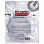 Кабель (патчкорд) UTP 5E категория RJ-45 3 м SONNEN для подключения Интернета по локальной сети LAN (4 штуки в упаковке)