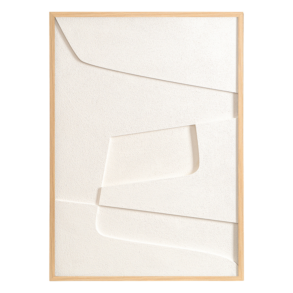 Панно декоративное с эффектом 3d minimalism, с бежевой рамой, 50х70 см