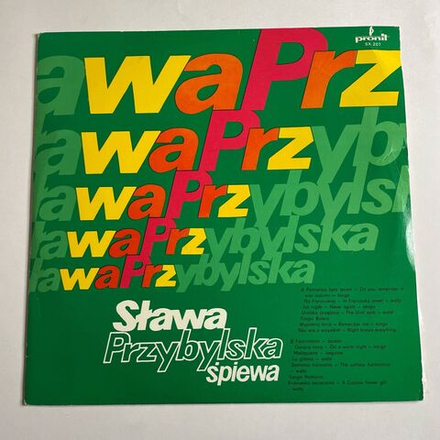 Винтажная виниловая пластинка LP Slawa Przybylska Слава Пшибыльская, Sings Hits (Польша 1973)