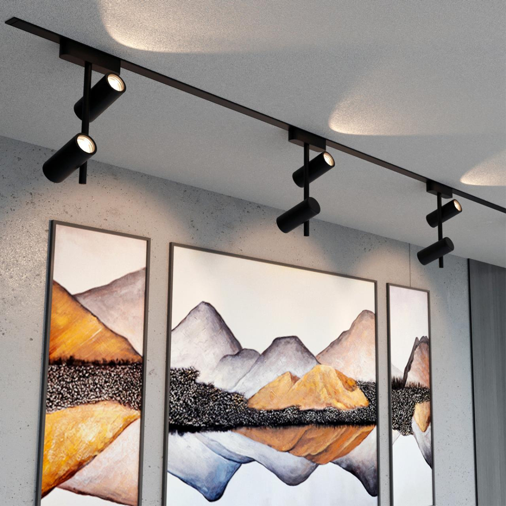 359106 SHINO NT23 187 черный Трековый светильник для низков. шинопровода IP20 LED 4000K 2*8W 48V 1360Лм SMAL