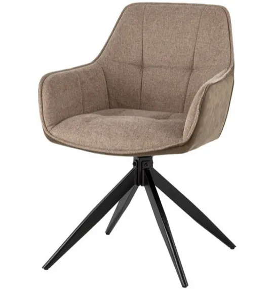 Стул Alba коричневый c коричневой экокожей