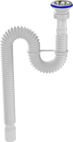 ГОФРОСИФОН 1 1/4Х40 AQUANT УДЛ. С МЕТ.РЕШ.