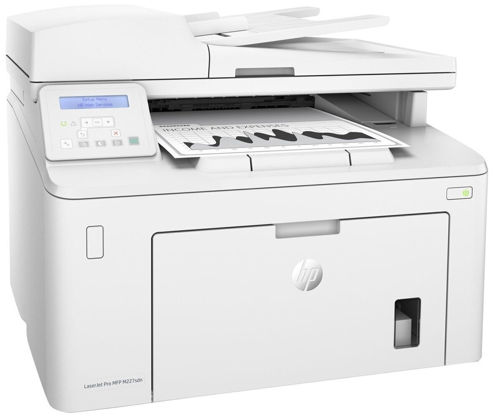 МФУ лазерное HP LaserJet Pro MFP M227sdn, ч/б, A4, белый