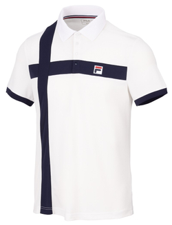 Мужское теннисное поло Fila US Open Kilian Polo - white alyssum
