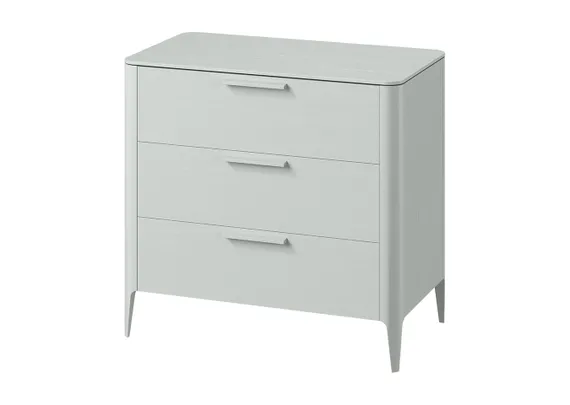 Комод Type oak 3 ящика ширина 90 см (светло-серый)