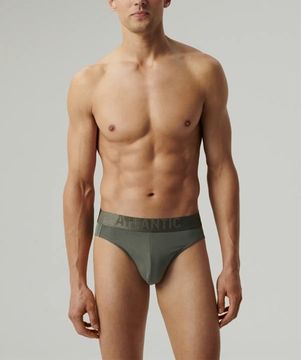 Мужские трусы (1шт) спорт Atlantic MP-1585, микромодал, хаки