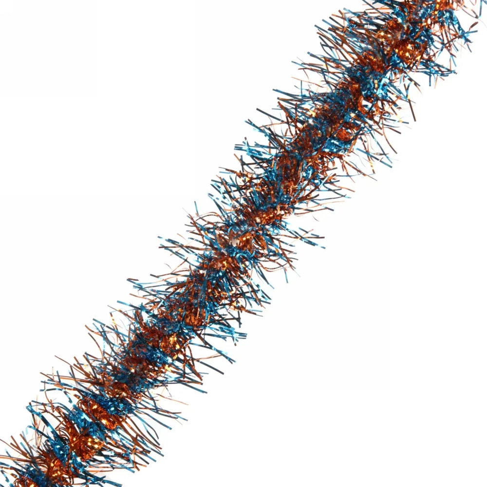 Мишура 2 м 9 см «Волшебные переливы», Голубой/Золото