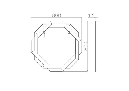 50SX-23008 Зеркало рама 8 граней 80*80*2см