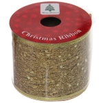 Лента для декорирования «Волшебные искры» 6,3 см, 2,7 м, Золото