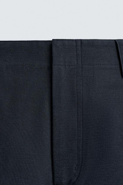 ZARA БРЮКИ BALLOON FIT, МОРСКОЙ СИНИЙ