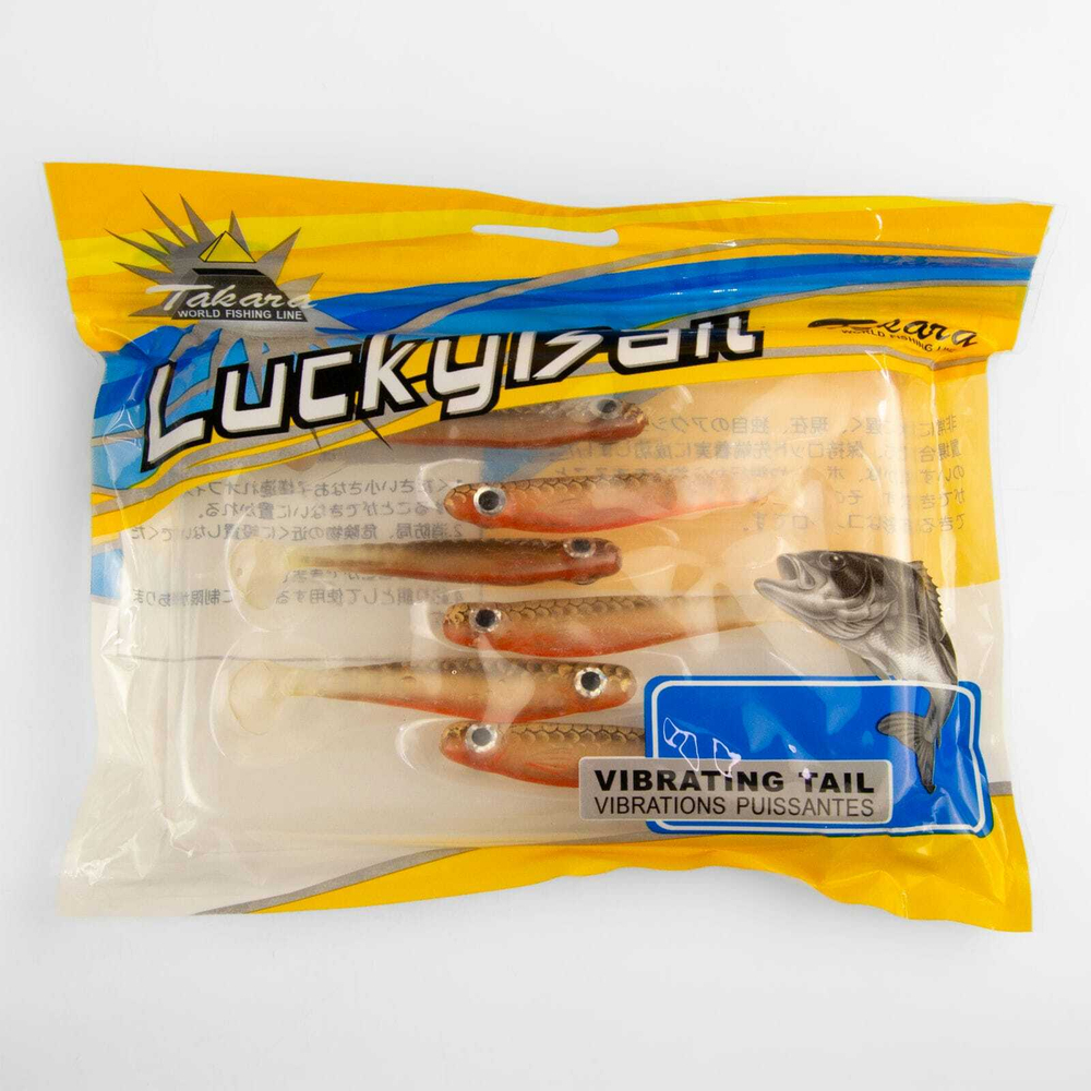 Твистер Takara LuckyBait 5107, 7.5см, 3.6гр (6шт/уп)