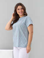 Футболка Фк-127/шалфей-полоскабуквы