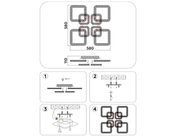 Ambrella Потолочный светодиодный светильник с пультом Original FA3921