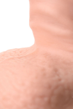 Телесный реалистичный мультискоростной вибратор - 20,5 см. (Цвет: телесный)