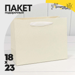 Пакет подарочный 23х18х10см Премиум "Элегант" (Белый)