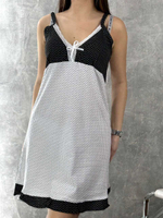 Сорочка молодежка х/б на бретели 1122