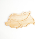 Деревянная менажница из кедра для подачи блюд и закусок "лист". MG83