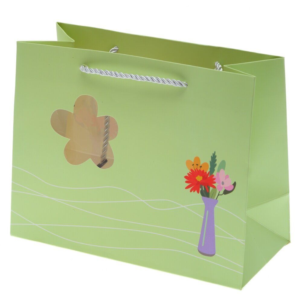 GAEM Пакет подарочный (бумага 210г/м2, блок 12шт), L22,5 W10 H17,5 см, 4в.