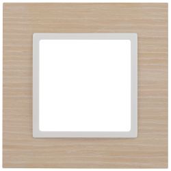 14-5301-01 ЭРА Рамка на 1 пост, дерево, Эра Elegance, белён.дуб-бел