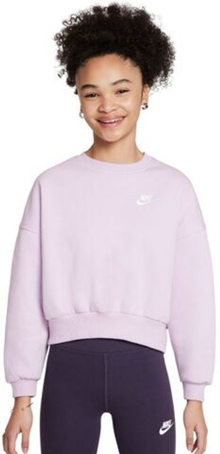 Детская теннисная куртка Nike Girls Sportswear Club Fleece - doll/white - Pink