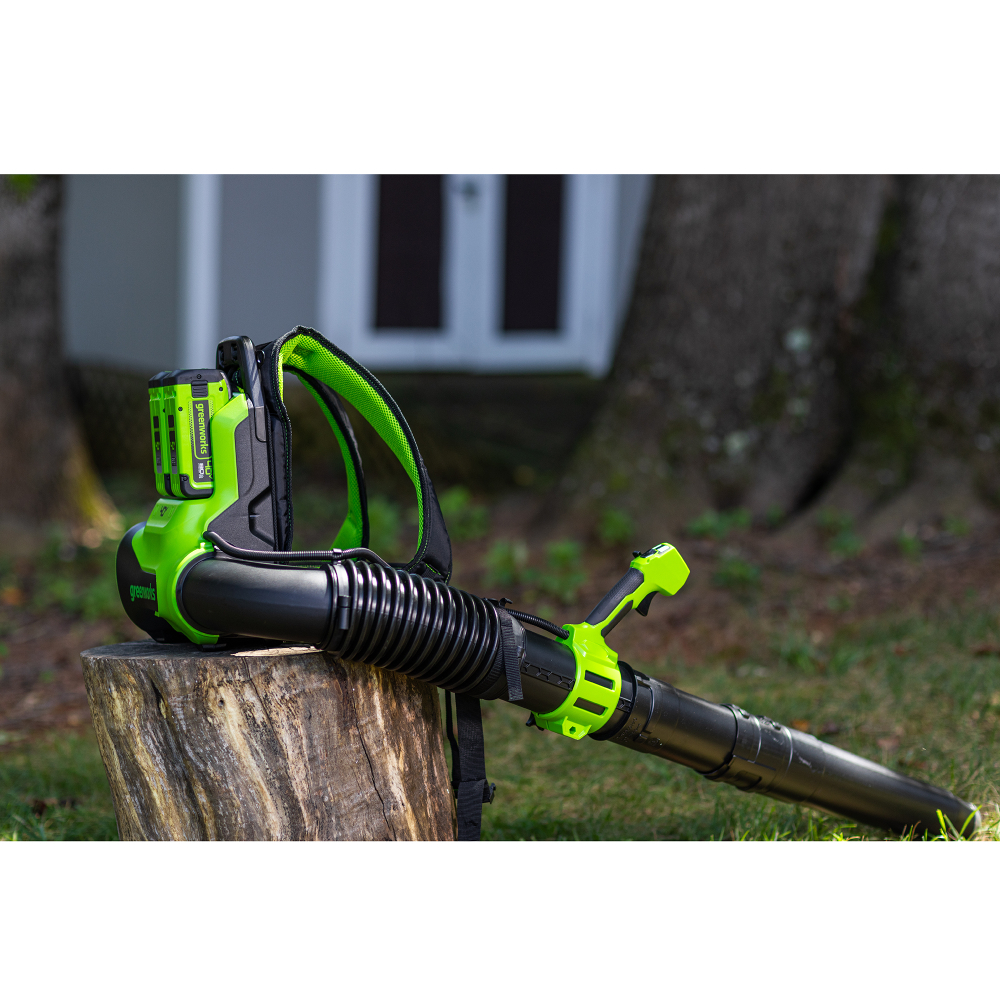 Ранцевая воздуходувка аккумуляторная Greenworks GD40BPG2, 40V, бесщеточная, с 1хАКБ 4 Ач и ЗУ