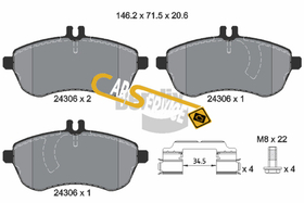 BENDIX Braking - BPD1045-BEN - Brake Pad Set, disc brake