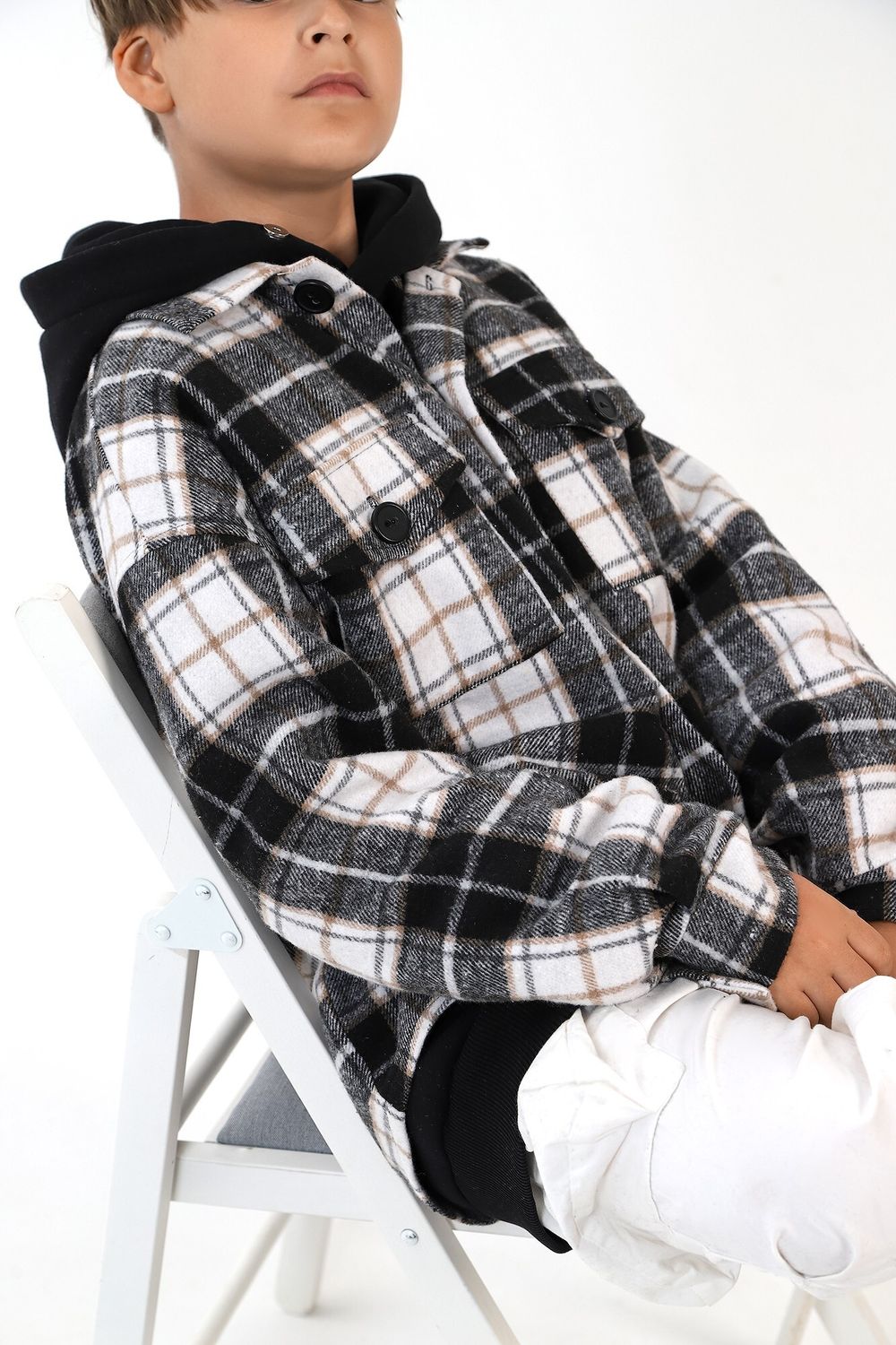 Рубашка для мальчика Квадро-2 Виотекс ЧЁРНЫЙ