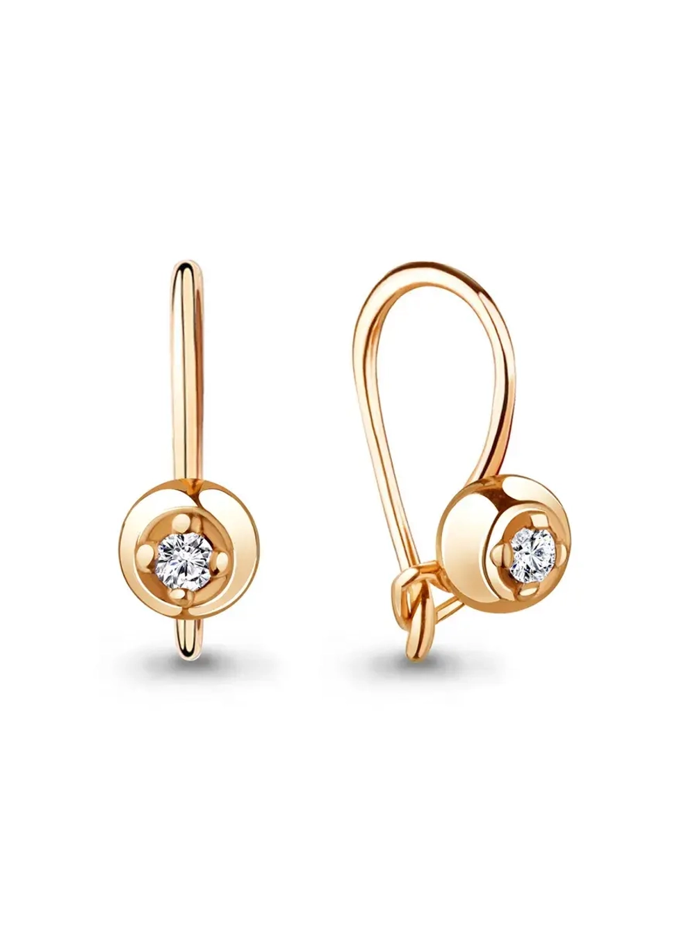 Детские серьги из золота 585 пробы