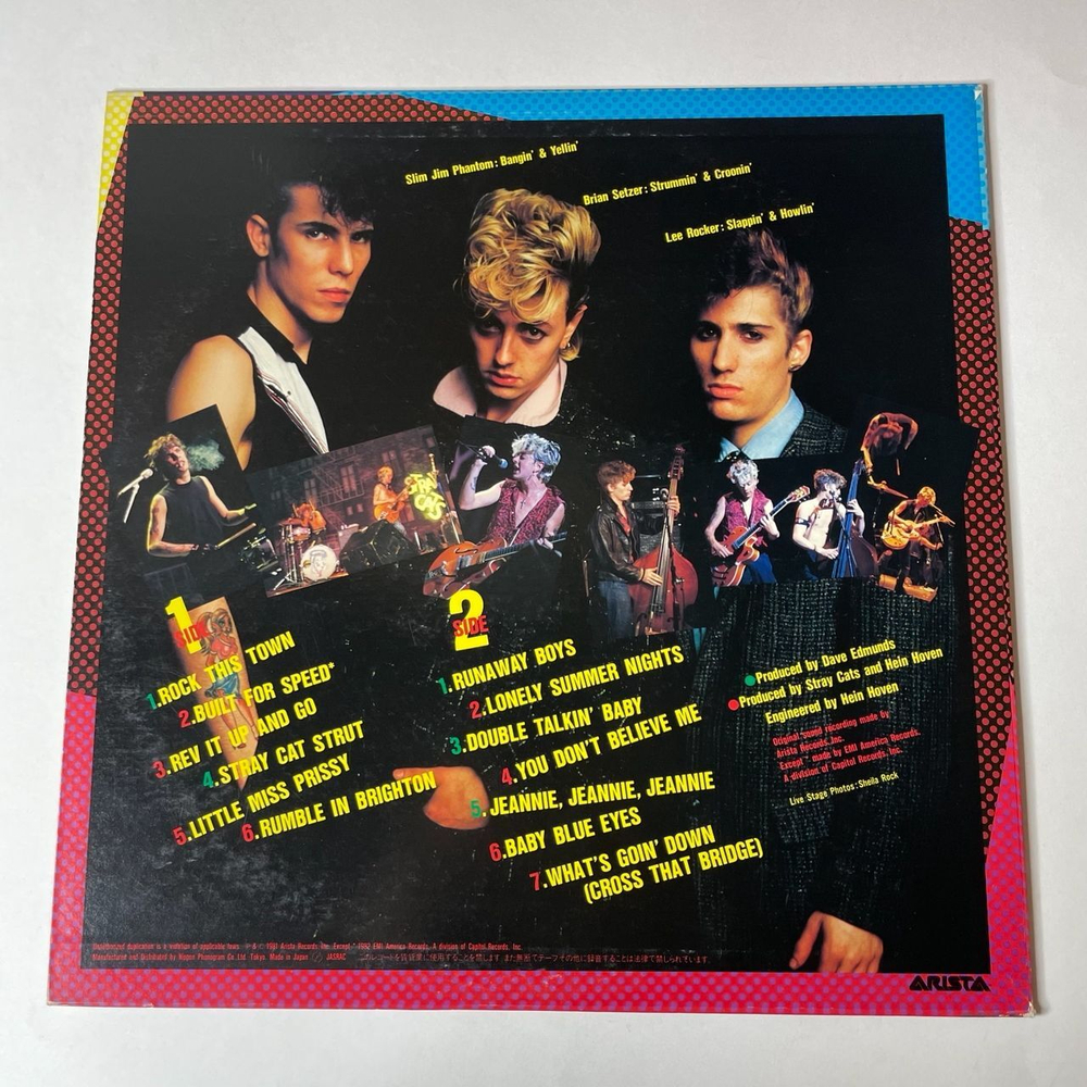 Винтажная виниловая пластинка LP Stray Cats Built For Speed (Japan 1982) (No Obi)
