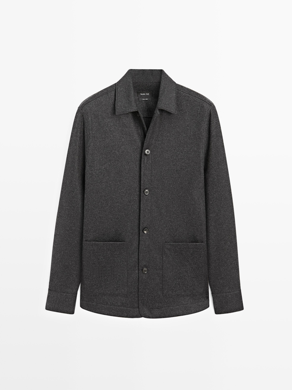 Massimo Dutti Куртка-рубашка с карманами, серый