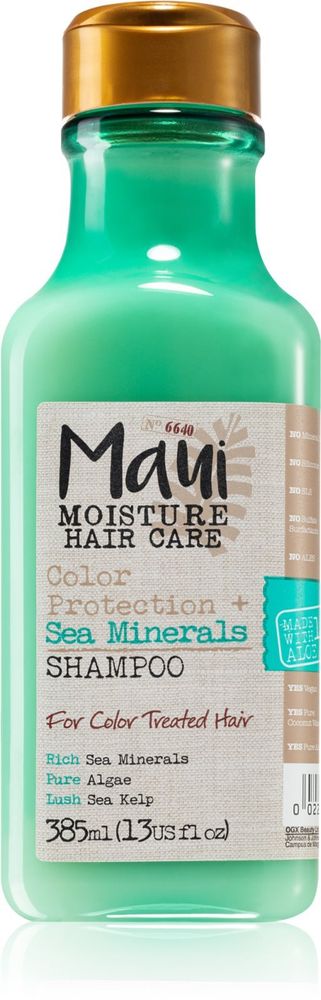 Maui Moisture Colour Protection + Sea Minerals - осветляющий и тонизирующий шампунь для окрашенных волос с минералами /   385  ml  / GTIN 0022796170712