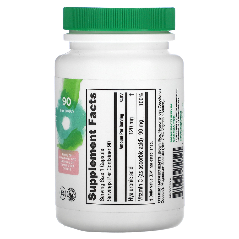 Organika, Hyaluronic Acid + Vitamin C, 90 Vegetarian Capsules