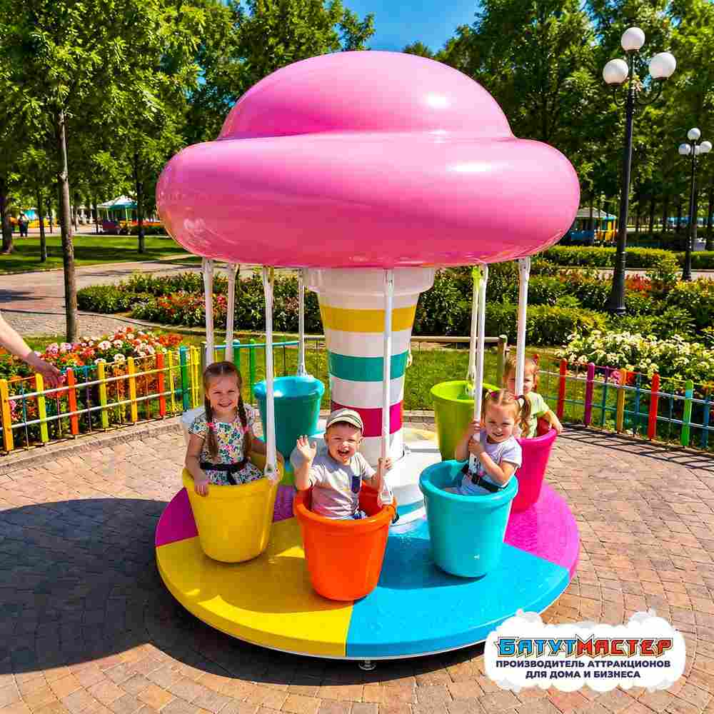 Электрическая карусель детская 4KIDS "Мороженое"