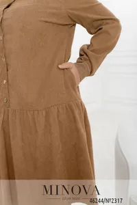 Платье 2317-светло-коричневый Minova